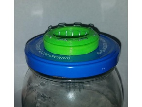 kavanoz fare kapanı adaptörü 3d baskı hamstertrap hamster trap jar kapak 3d print model - Mito3D