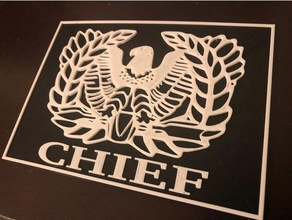 eagle rising Chef Zeichen logos 3d print model - Mito3D