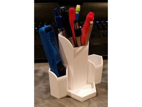 hex pen holder organization 3d print model - Mito3D