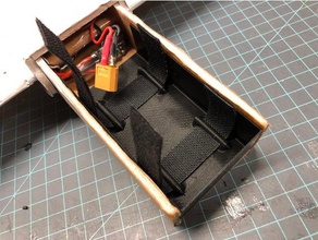 pés goblin compartimento da bateria rc veículos suporte flitetest controle remoto 3d print model - Mito3D