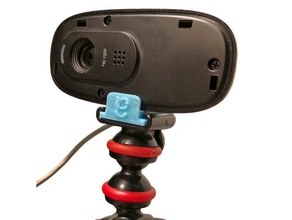 logitech webcam c270 di guerriglia treppiede la fotocamera montaggio videocamera mouse adattatore per monte 3d print model - Mito3D