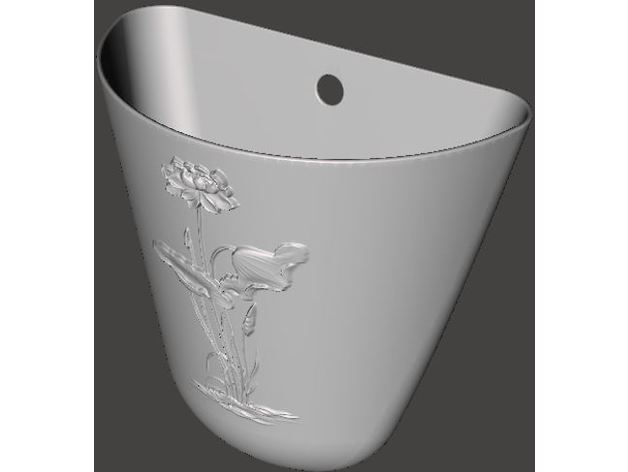 decorative flower pot outdoor garden flowerpot plant 3D print model - Mito3D