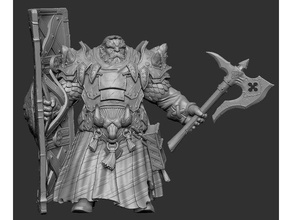 dwarf warrior 1 people high poly highpoly zbrush 3d print model - Mito3D