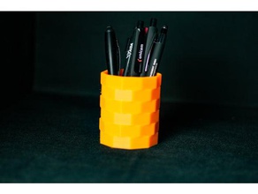 einfacher stiftehalter office fusion360challenge Stift Bleistift-Halter Federhalter Stifthalter 3d print model - Mito3D