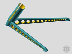 modelo de cohete pie inclinado hobby 3d print model - Mito3D