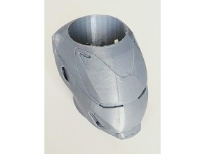 iron man casco florero en la cabeza de copa oficina 3d print model - Mito3D