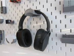 headphone holder skadis organization pegboard 3d print model - Mito3D