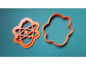 atom cookie cutter kitchen dining cookiecutter cookies food tool utensils party tea 3d print model - Mito3D