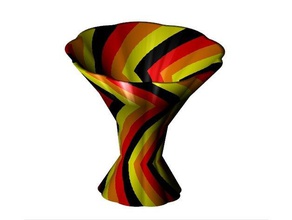 deli Kupası dekor kalem kap spiral vazo 3d print model - Mito3D