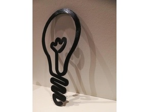 light bulb 2d art 3d print model - Mito3D