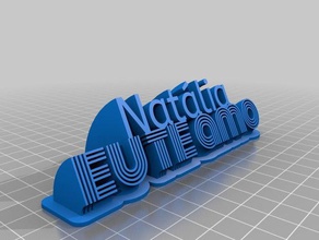 natalia te amo signos logotipos personalizado 3d print model - Mito3D
