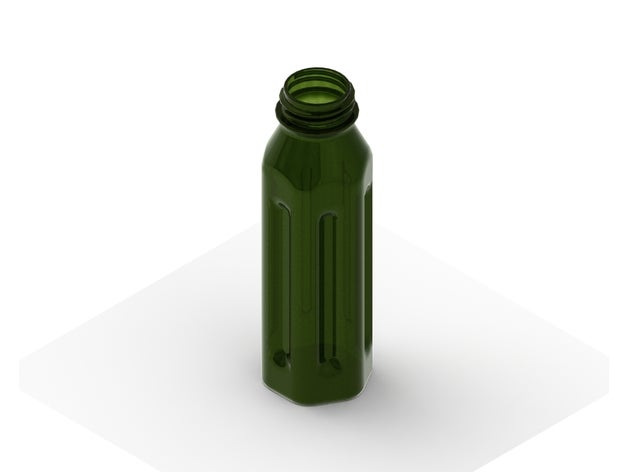 simple threaded bottle 2 containers soda 3D print model - Mito3D