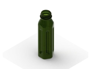simple threaded bottle 2 containers soda 3d print model - Mito3D