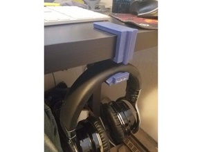 headphone hook desk organization holder 3d print model - Mito3D