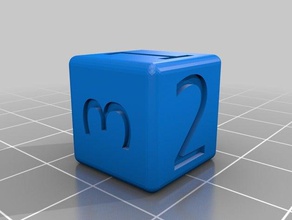 meine angepassten unicode-d6 abgeschrägten Kante Würfel 3d print model - Mito3D
