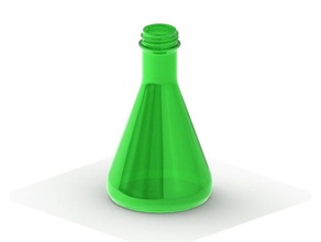 flask soda bottle threads containers threaded cap 3d print model - Mito3D