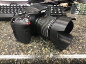 nikon d3300 lens hood hobi 3d print model - Mito3D