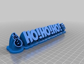 targhetta grafica hohoho i segni loghi 3d print model - Mito3D