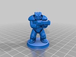 fallout wasteland warfare x-01 enclave power armor alt-pose 28mm 3d printing 3d print model - Mito3D