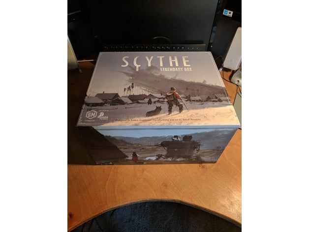 scythe legendary organizer fits all expansions add ons including rise fenris games board game faction box solution storage unit wind gambit 3D print model - Mito3D