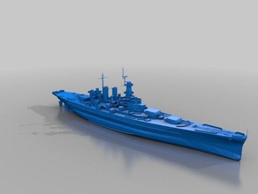 el buque de guerra bb-55 north carolina 110 vehículos usn mundial buques wows 3d print model - Mito3D