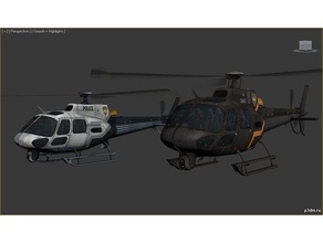 Polizei-Hubschrauber Fahrzeuge 3d print model - Mito3D