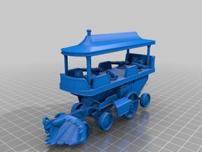 ennllien steamtank kleine canon Miniatur-rpg Fahrzeuge 3d print model - Mito3D