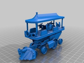 ennllien steamtank flame trower miniature rpg vehicles 3d print model - Mito3D