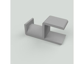 simple support de casque ikea linnmon plateau table ordinateur d'écoute patte suspension pour 3d print model - Mito3D