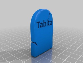 tabita grave stone halloween other customized 3d print model - Mito3D