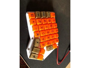 la parte superior plana cherry mx compatible con botones equipo ergodox mecánico de teclado qmk redox 3d print model - Mito3D