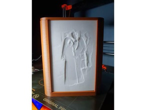 lithograph frame 4 spaces decor lithophane stand 3d print model - Mito3D