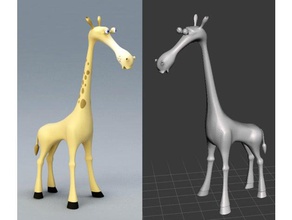cartoon girafa bebê animais 3d print model - Mito3D