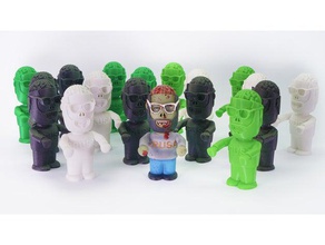 küçük josef karakter zombi Cadılar Bayramı edition çok malzeme prusa insanlar haloween oyuncak 3d print model - Mito3D