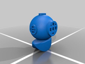 dalgıç kask 3d baskı 3d print model - Mito3D