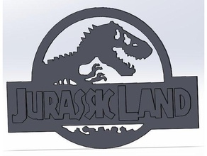 logo jurassic land signs logos park 3d print model - Mito3D