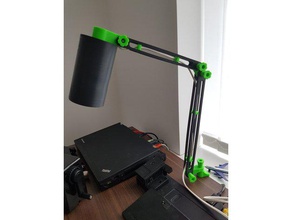 modular articulating desk lamp office arm clamp light stand e14 3d print model - Mito3D