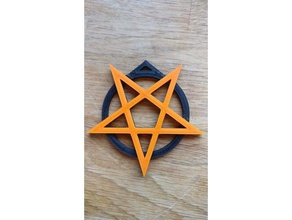 pentagram kolye aksesuarlar 666 aksesuar şeytan Cadılar Bayramı satanik 3d print model - Mito3D
