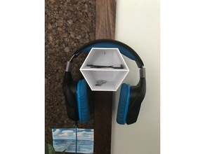 honeycomb headset holder horizontal divider organization headphone hanger hook mount stand 3d print model - Mito3D