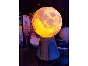 moon lithophane lamp decor replacement 3d print model - Mito3D