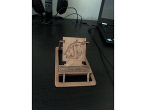 living-hinge phone stand 3d-printing office 3d print model - Mito3D