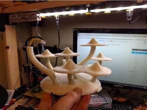led mushroom lamp remix art 3d print model - Mito3D