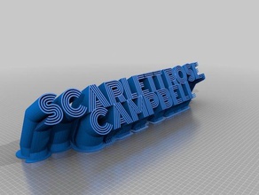 scarlett signs logos customized 3d print model - Mito3D