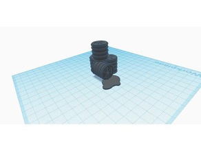 nuclear barrel pile models miniature nuke 3d print model - Mito3D