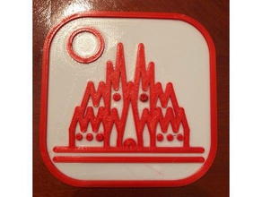 la sagrada familia logo des signes les logos barcelone espagne 3d print model - Mito3D