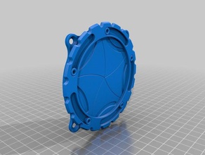 80mm fan cover iris style 3d printing mount 3d print model - Mito3D