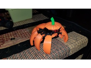 pumpkin spider transformer reloaded interactive art halloween decoration 3d print model - Mito3D