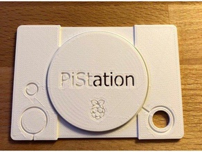 pistation ahududu logo kapak bilgisayar raspberry pi durumda retropie 3d print model - Mito3D
