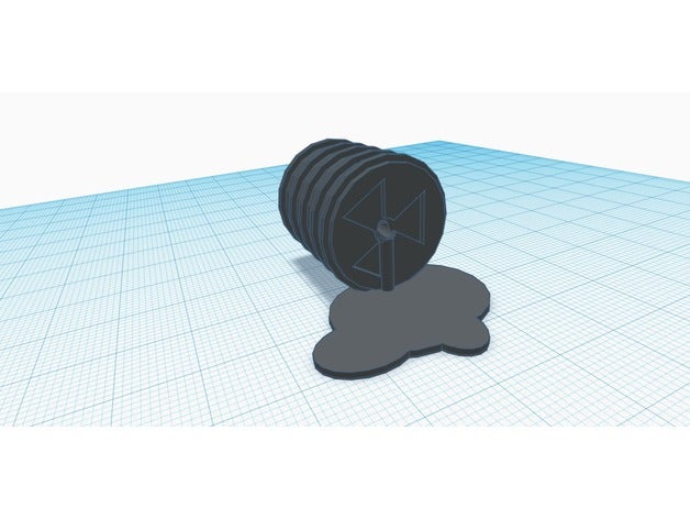 single leaking nuclear barrel models nuke radioactive 3D print model - Mito3D