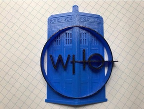 doctor logo 13th decor 3d bbc tardis 3d print model - Mito3D